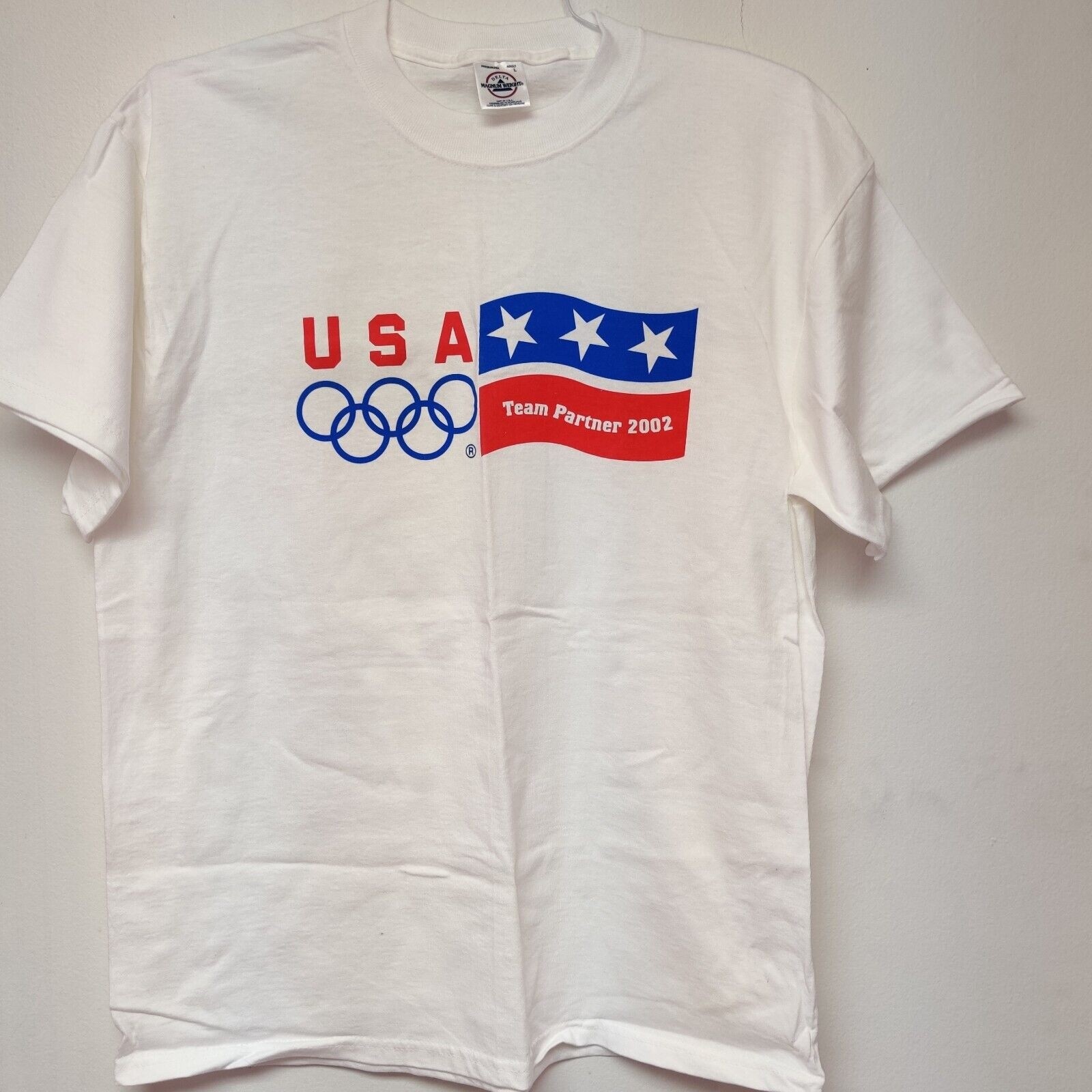 Vintage Usa Olympics T Shirt Mens Large Team Partner 2002 Olympic Winter Games